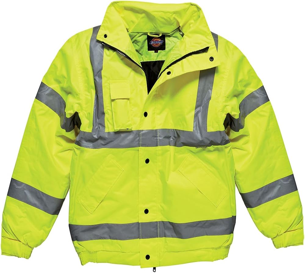 Dickies HighVisibility Bomber Jacket/Mens Workwear (XL) (HiVis Yellow