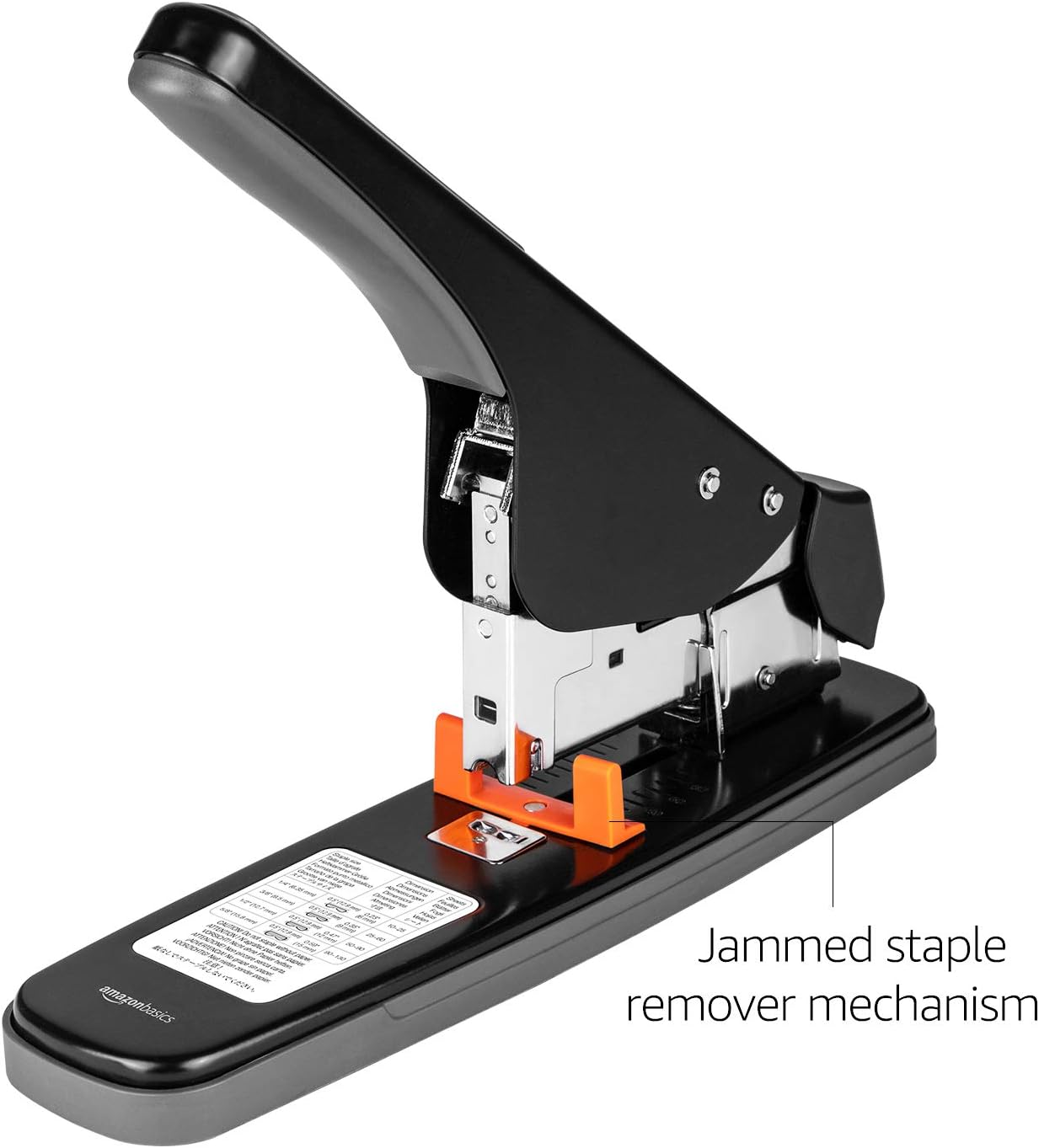 Amazon Basics Effortless Heavy-Duty Stapler, 130 Sheets, Black - Image 5