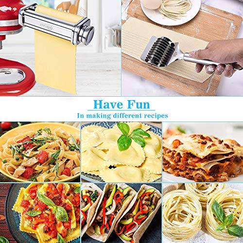 JoyGeek Pasta Roller Sheet Attachment for KitchenAid Stand Mixer