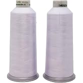 Madeira White Embroidery Thread 5500 Yards &ndash; Huge Spool Premium Polyester Thread for Machine Embroidery &ndash; Ideal for Commercial and Home Use, All-Purpose Sewing Cone 2-Pack ALMADI