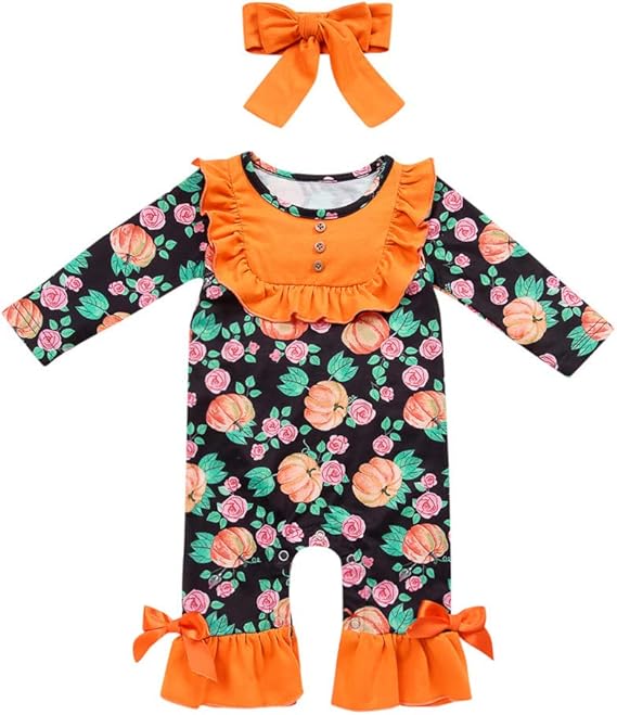 baby pumpkin romper
