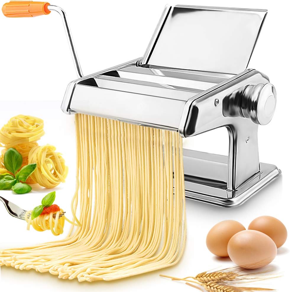 Greensen Pasta Cutter Stainless Steel Pastamaker Hand Crank Noodle