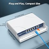 YuanLey 4-Port Gigabit Outdoor PoE Ethernet Switch Unmanaged VLAN 78W IEEE af/at view 7