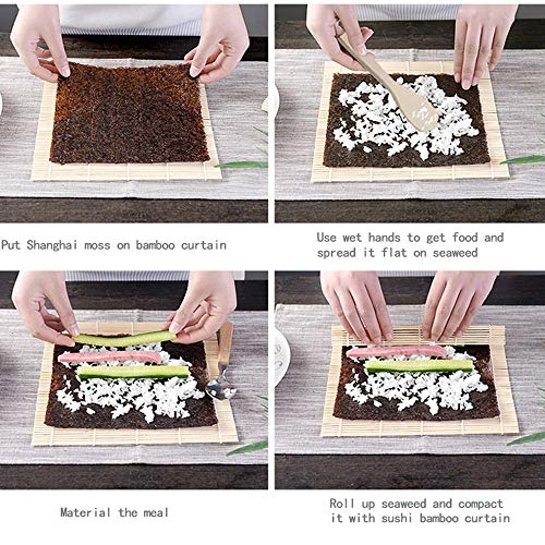 LudoPam Sushi Making Kit, Bamboo Sushi Mats and Utensils