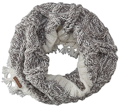Screamer Women's Fringy Infinity Robin Scarf , One Size, White/Charcoal
