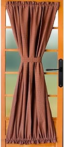 Home Collections by Raghu Newbury Gingham Barn Red Unlined French Door Panel