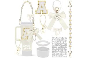 HAIREASON Stanley Cup Accessories Set,8Pcs Cup Accessories Including Straw Topper,Boot,Cup Charm,Stickers and Other Accessories,Suitable Accessories for Stanley