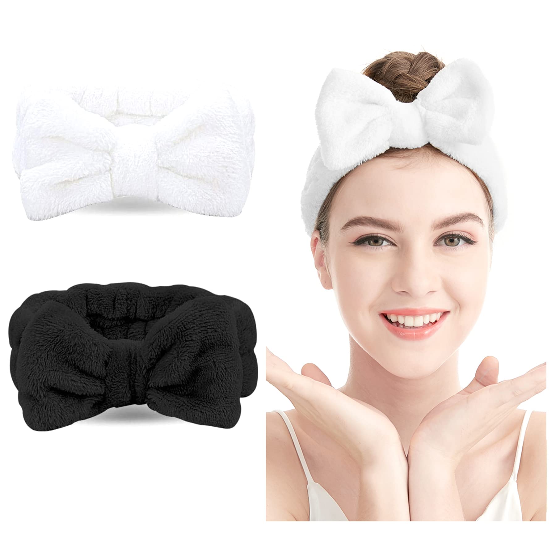 Spa Makeup Headband – Soft, Fluffy Hairband for Makeup, Skincare & Spa – Adjustable, Comfortable Fit in Vibrant Colors, Non-Slip & Stretchy Fabric