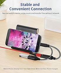 USB C OTG Adapter with Power, USB Type C Splitter