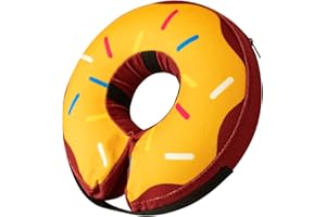 ZOPAC Protective Inflatable Collar for Dogs and Cats - Soft Recovery Pet Cone, E-Collar Does not Impede Vision Orange S