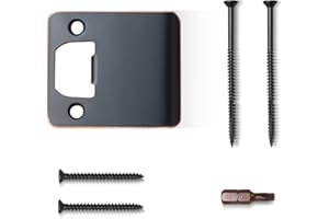 MOSECYOU Extended Strike Plate 2-1/2" x 2-1/4", Heavy Duty Version, Striker Extender with Reinforced Torx/Star Screws & Bit, 