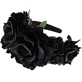 Vividsun Rose Flower Headband Floral Crown Day Of The Dead Headpiece