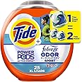 Tide Power Pods Laundry Detergent Pacs with Febreze Sport, 25 Count, Febreze Freshness with Sport Odor Defense