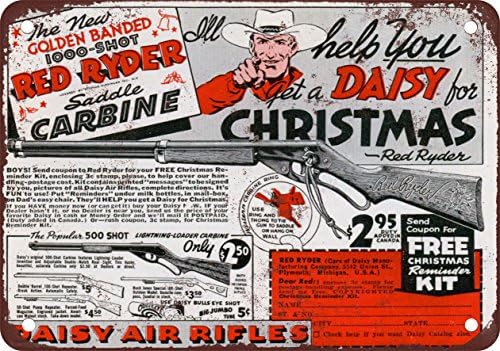 7 x 10 METAL SIGN - 1940 Daisy Red Rider BB Gun - Vintage Look