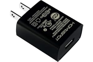 HomeSpot UL Certified USB Wall Charger 5V1A Plug in-Door Power AC Adapter for Travel Office Home Use - 1 Pack