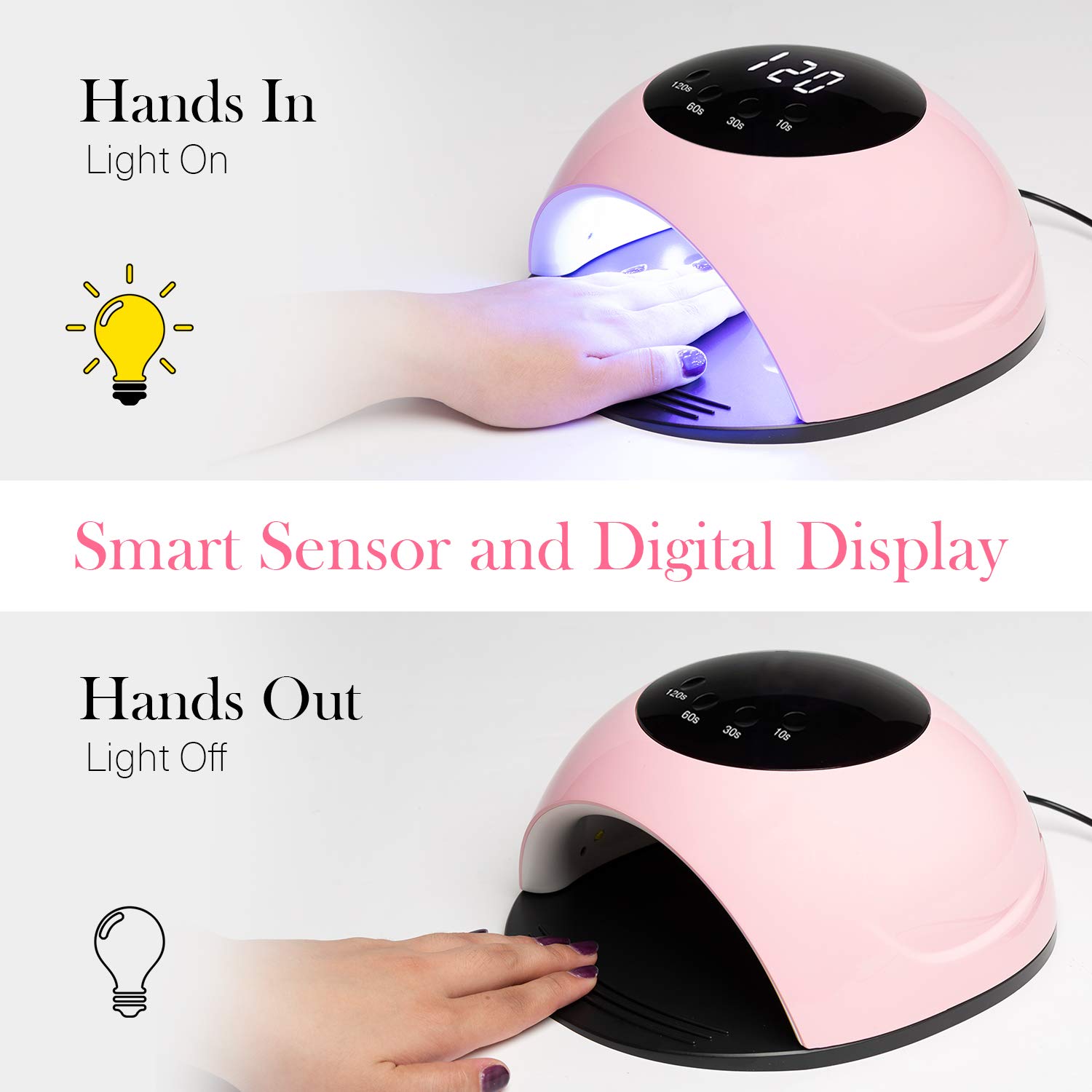 Gel Nail Polish Start Kit with 84W Nail Lamp, Gel Nail Polish Kit Nude Pink Glitter 6 Colors 10ML Gel Polish and No Wipe Top and Base Coat, Soak Off Gel Color Set Manicure Tools : Beauty