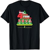 Elf Food Groups Food Pyramid Funny Christmas T-Shirt