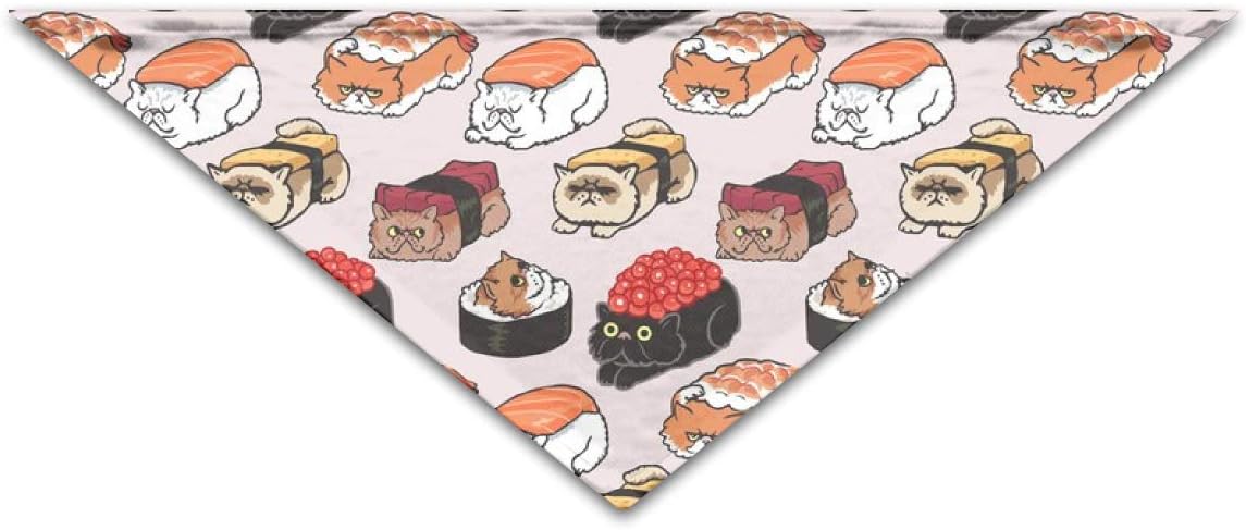 CAP PILLOW HOME Pet Bandanas Sushi Cat Triangle Bibs Scarfs For Small To Large Dogs Cats