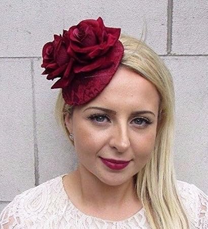 burgundy pillbox hat