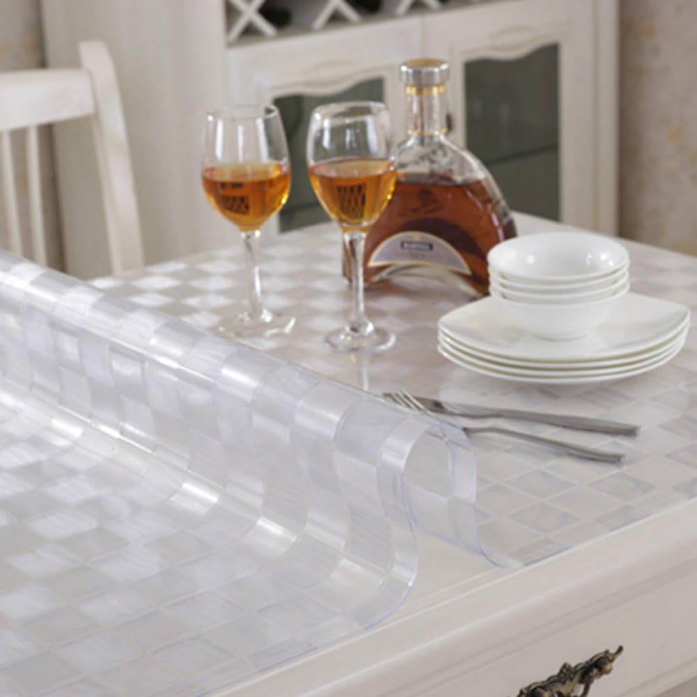 Pvc table cloth/tv cabinet,bedside mat/ table cloth/ waterproof mat/soft glass plastic, crystal table cloth-D 40x140cm(16x55inch)