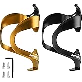 ROCKBROS Bike Water Bottle Holder Lightweight Sturdy Alloy Aluminum 2-Pack | Bicycle Drink Cup Cage with Screws Tool for Ebike MTB Road Mountain Bikes