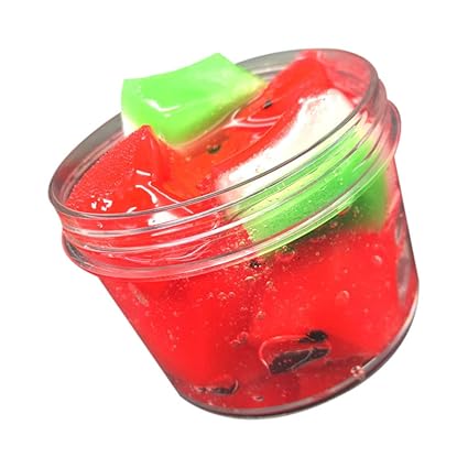Buyone Fluffy Stretchy Non Sticky Scented Slime Putty Toy Colorful Fruits Mud Puff Slime Putty Scented Stress Clay Crystal Mud Toy 200ml Ade with Environmentally Friendly Raw Materials (A)