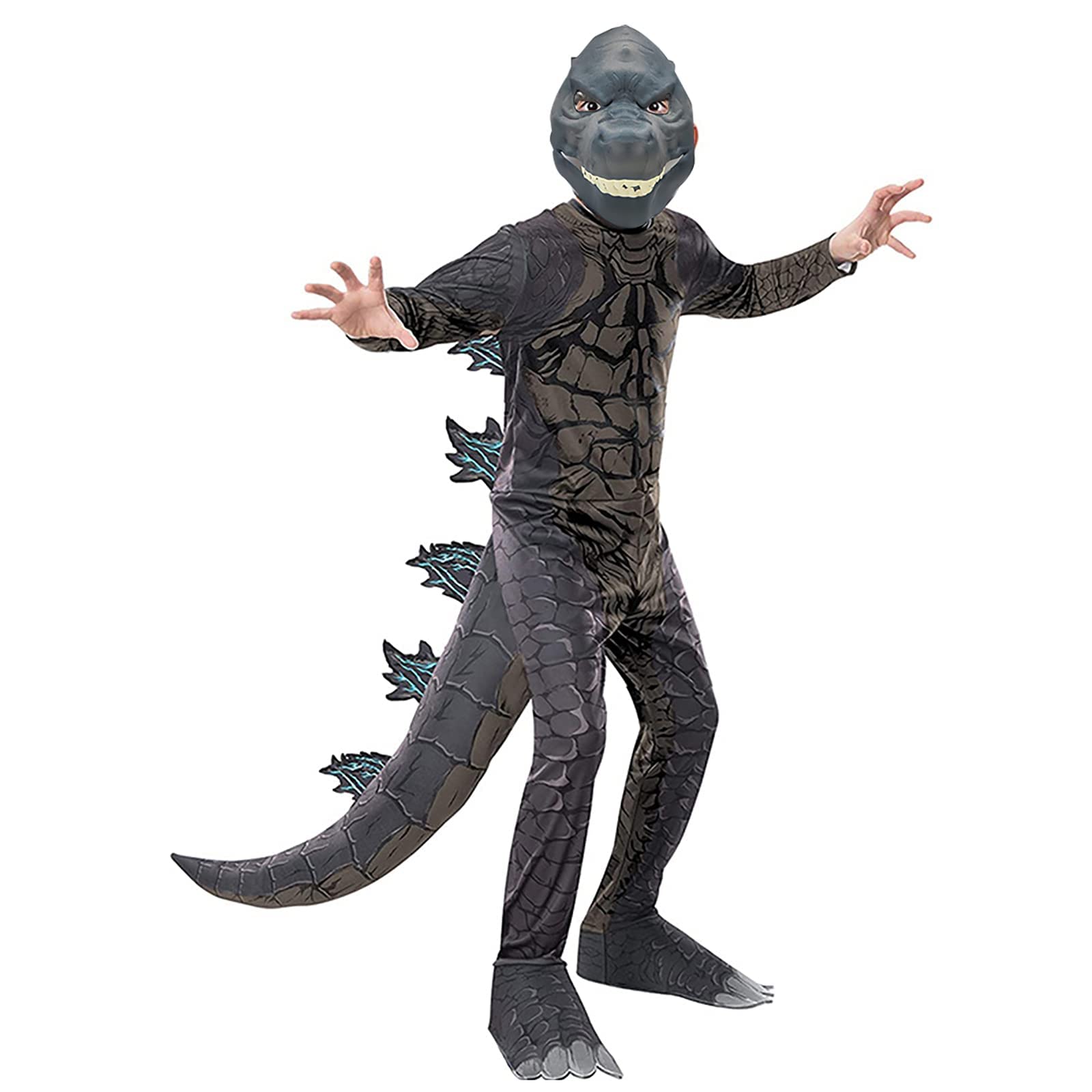 Photo 1 of Deluxe Dinosaur Costume King Monsters Cosplay, Dress-Up Costume Mask for Kids Ages 3 and Up (L)