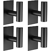 VAEHOLD Wall Towel Hooks, Heavy Duty Sticky Holder Waterproof Towel Hooks for Hanging Coat, Clothes, Closet Hook Wall Mount f