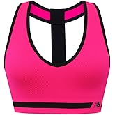 New Balance Seamless Wirefree V-Neck, T-Back Racer Sports Bra with Allover Texture