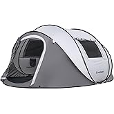 EchoSmile Instant Pop Up Tent,4-6 Person CampingTent,Waterproof Sunshade Family Tent,Portable Lightweight Dome Tent for Outdo