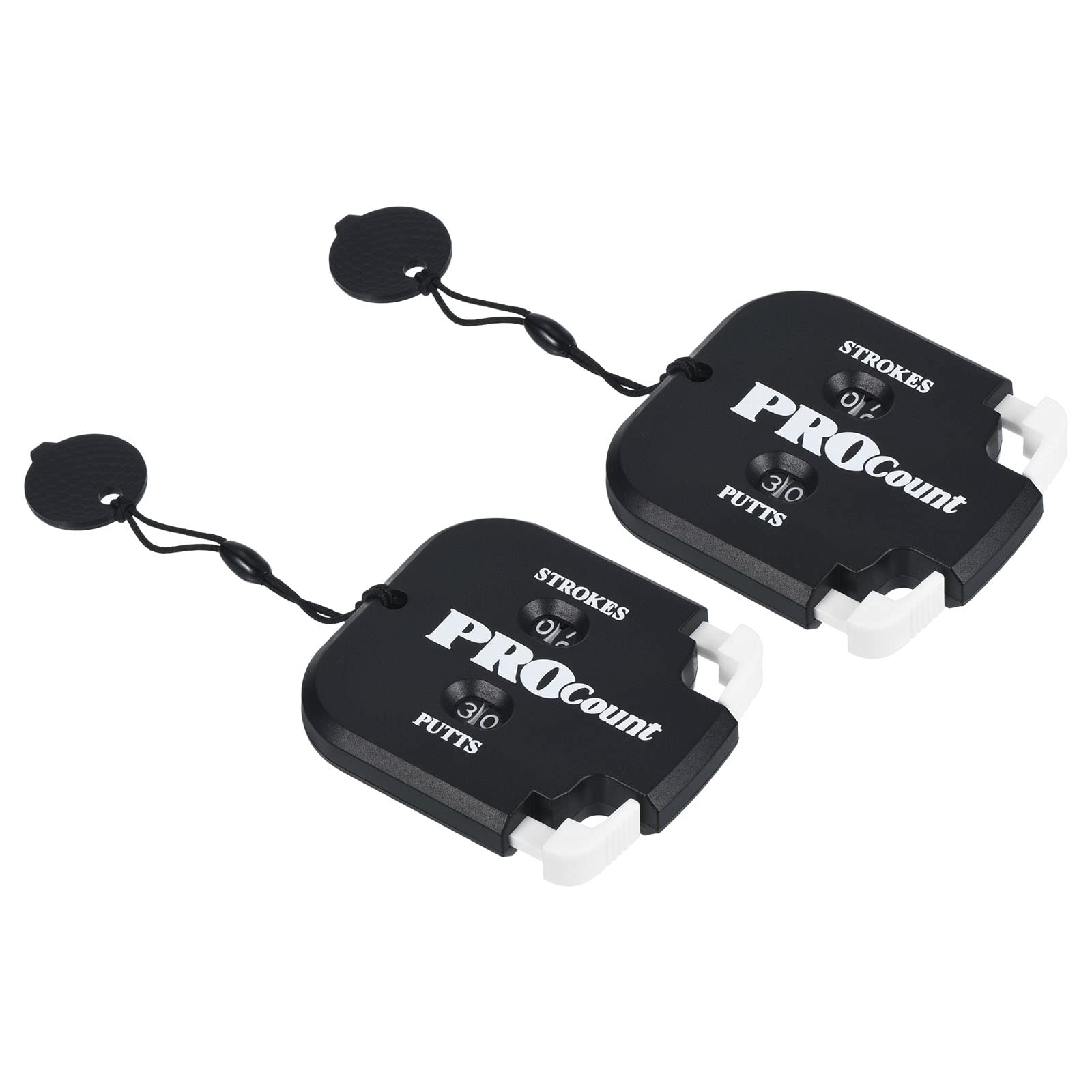 PATIKIL Golf Score Counter, 2 Pack 2 Digits Scoring Keeper Mini Golf Shot Stroke Counter for Golf Game Scorekeeper Outdoor Sport Scoreboard, Black White