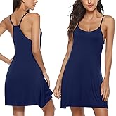 ouansyltg Women Cotton Short Nightgowns Short Sleeveless Nightshirt Racerback Sexy Sleep Dress Soft Slip Dress