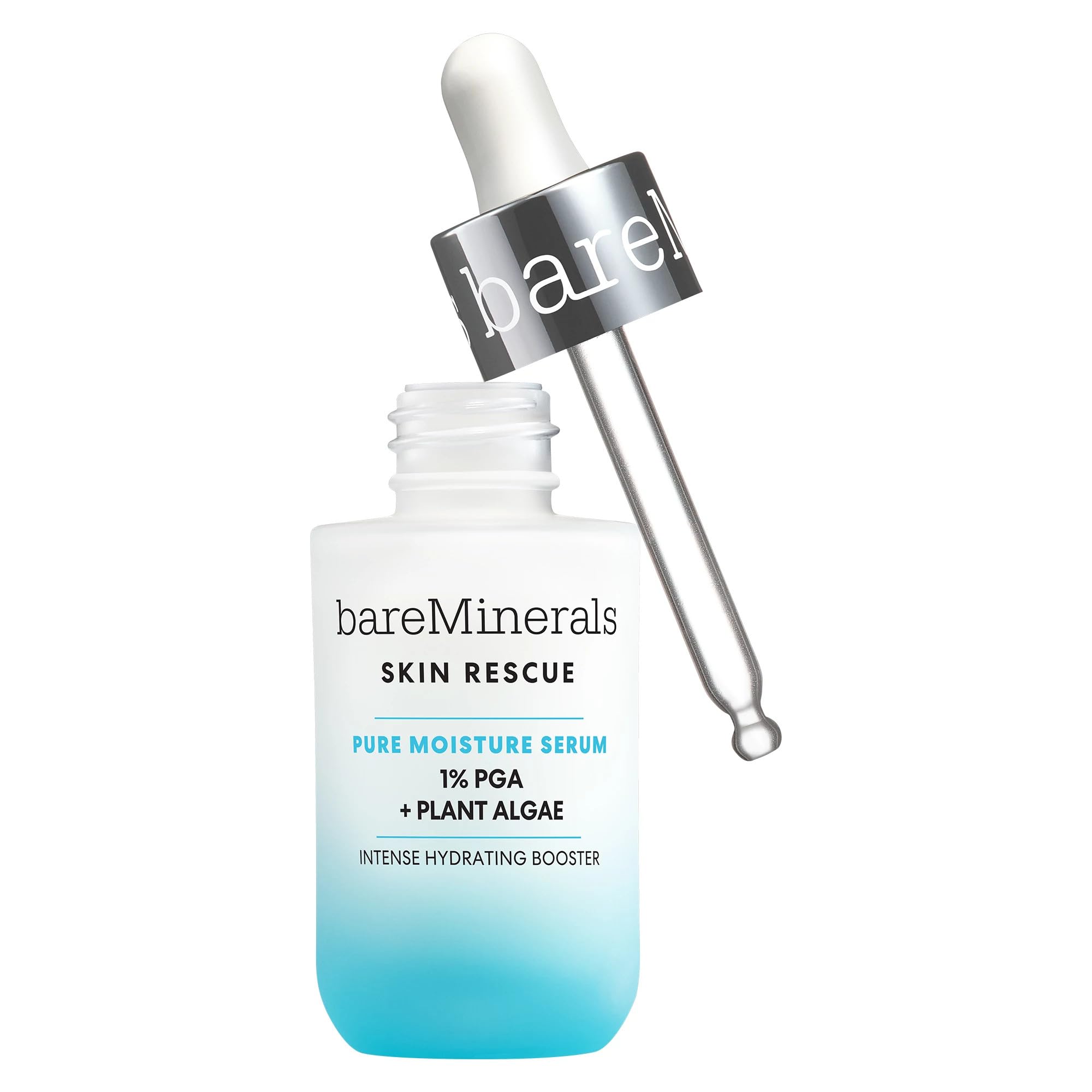 Photo 1 of bareMinerals Skin Rescue Pure Moisture Face Serum, Formulated with 1% PGA + Plant Algae, Hydrates + Boosts Radiance, Sensitive Skin Safe