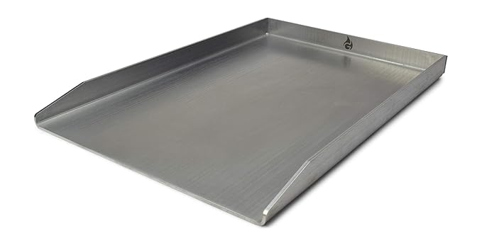 Grillrost.com Das Original Grillplatte/Plancha | Edelstahl | Massiv 44,5 x 26cm - Passend für Weber Spirit ab Baujahr 2013