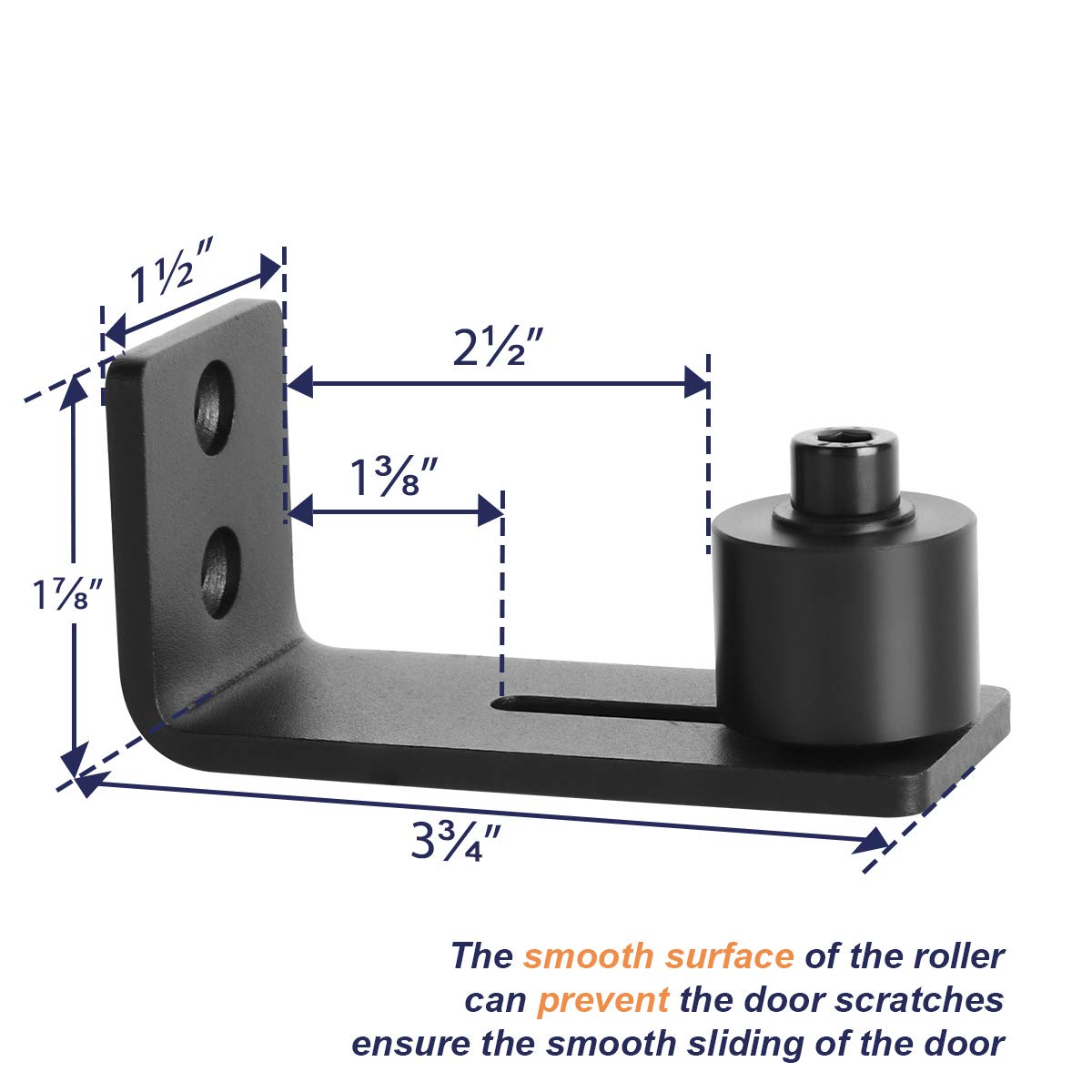 SMARTSTANDARD Sliding Barn Door Bottom Adjustable Floor Guide Roller