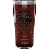 Tervis Traveler Game of Thrones - House of the Dragon - Scale Up Triple Insulated Tumbler Travel Cup Keeps Drinks Cold & Hot, 20oz, Stainless Steel