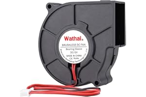 Wathai DC Centrifugal Fan 12V 75mm x 30mm Brushless Cooling Turbo Blower Fan 3 inch