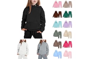 YOUYING Girls Boys 2 Piece Tracksuit Pullover Hooded Sweatshirt and Sweatpants Jogger Set Athletic Sweatsuits Sets for Kids