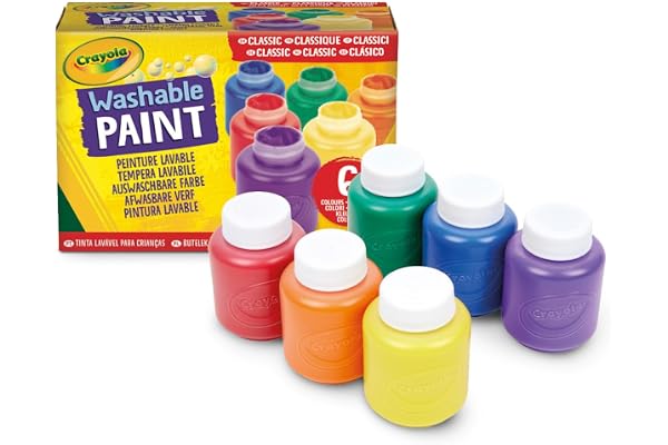 Crayola 6 59ml Paint Jars Arts & Crafts, Multicolor (54-1204)
