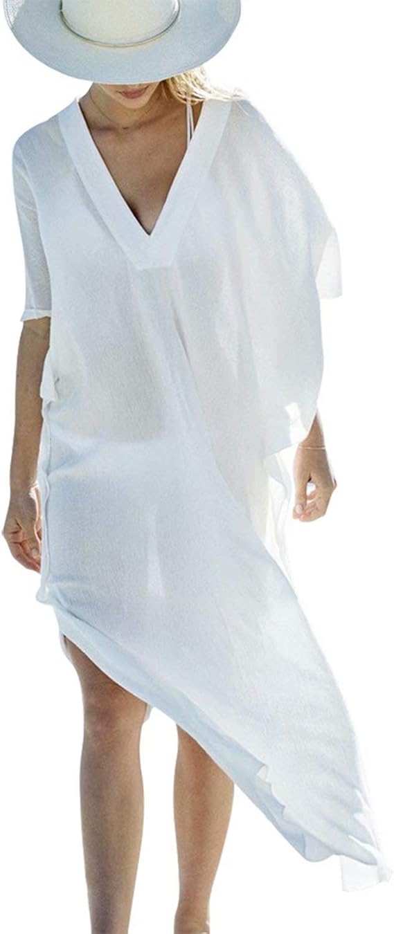 Hoperay Beach Caftans Loungewear Dresses for Women Chiffon Swimwear