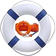 Lifebuoy Set 20Inch Life Preserver Ring and Water Floating Lifesaving Rope 98.4FT,Swim Foam Ring Buoy,Swimming Pool Safety Th