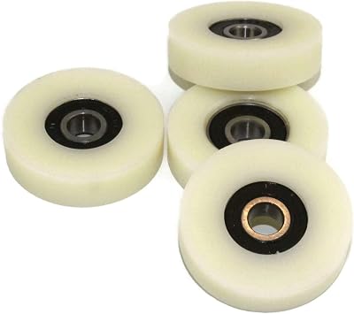LASANA SMART MACHINES 4x Nylon Rollers 40mm Dia 10mm Wide 8mm Bearing EU