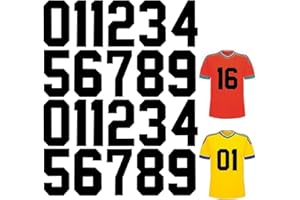 Iron on Numbers for Jersey 8 Inch, 22 Pcs Large Black Iron-on Heat Transfer Number Patches for Clothing Football Shirts