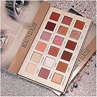 Beauty Glazed New Nude Eyeshadow Palette The 18 Colors Matte Shimmer Glitter Multi-Reflective Shades Ultra Pigmented Makeup Eye Shadow Powder Waterproof Eye Shadow Palette