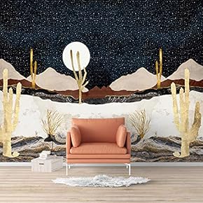 Wall Mural Nordic Style Nature Landscape Removable Wallpaper Wall Sticker for Bedroom Living Room - 66x96 inches