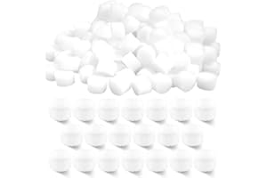 BHUCUTU 100 Pieces Air Filter Sponge for Compressor System Accessories Round White Sponge Air Filter Replacement for Compressor System (White)