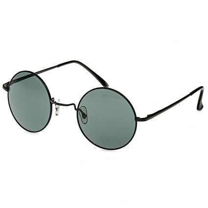 CASPAR SG039 runde Retro John Lennon Sonnenbrille/Rundbrille/Hippi Brille/Nickelbrille