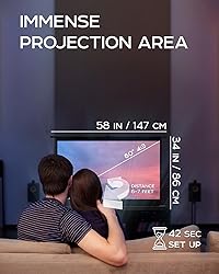 Projector Screen with Stand 60 inch - Indoor and