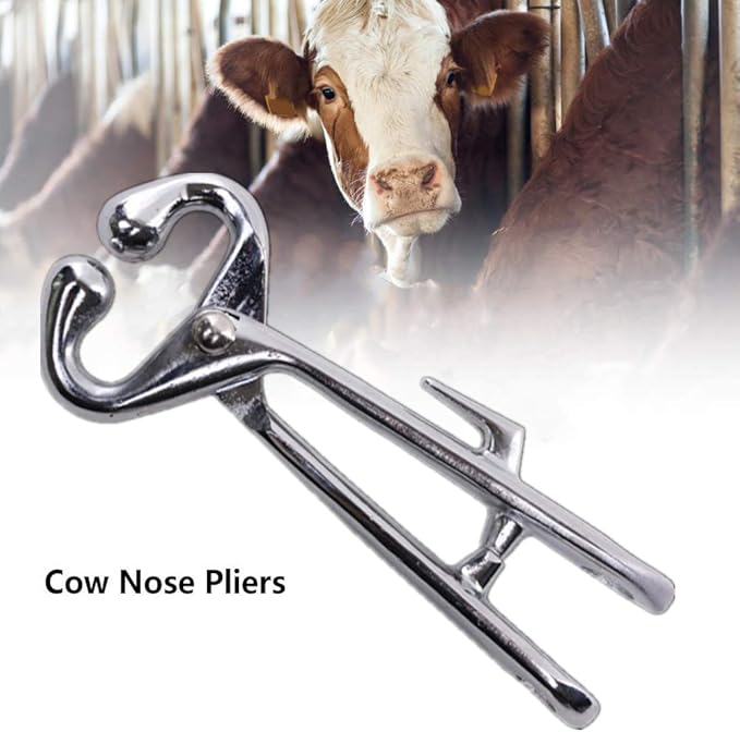 AZLZM Stainless Steel Cow Nose Pliers Bull Cattle Nose Ring Pliers
