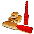 Hotdogger, Hot Dog Bun Driller Perfect for Grilling and BBQ, Ideal Size for Brats and Other Sausages (Red)
